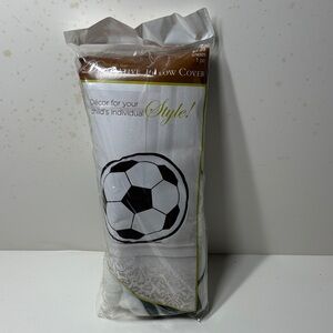 Hobby Lobby Soccer Pillow Cover - Black and White
